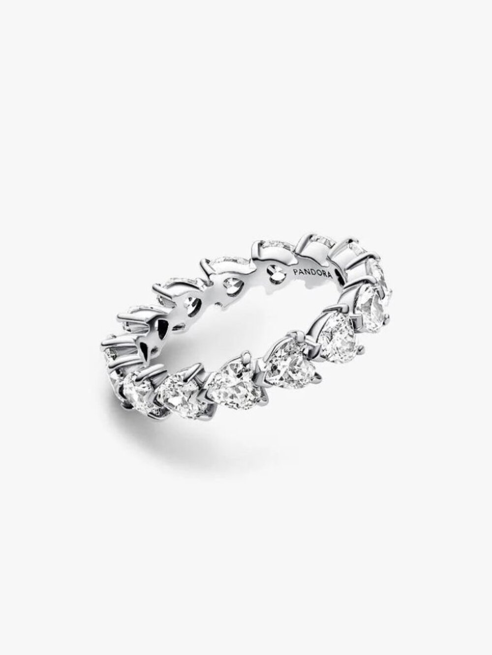 Pandora Band of Clear Hearts Ring